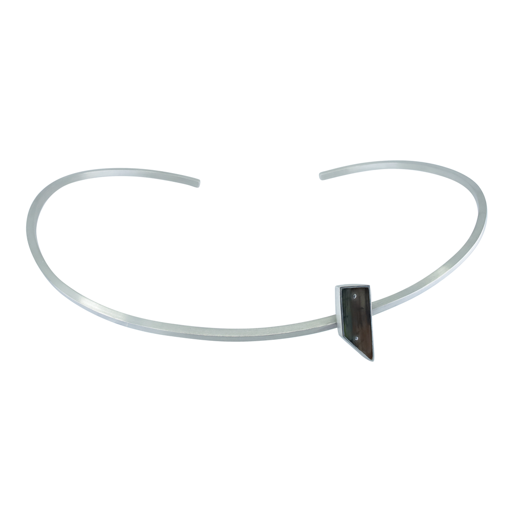 Andrea Rosales Hand-painted Sterling Silver W 8th & McDougal Street Neck Cuff by Designer Andrea Rosales on IndieFaves
