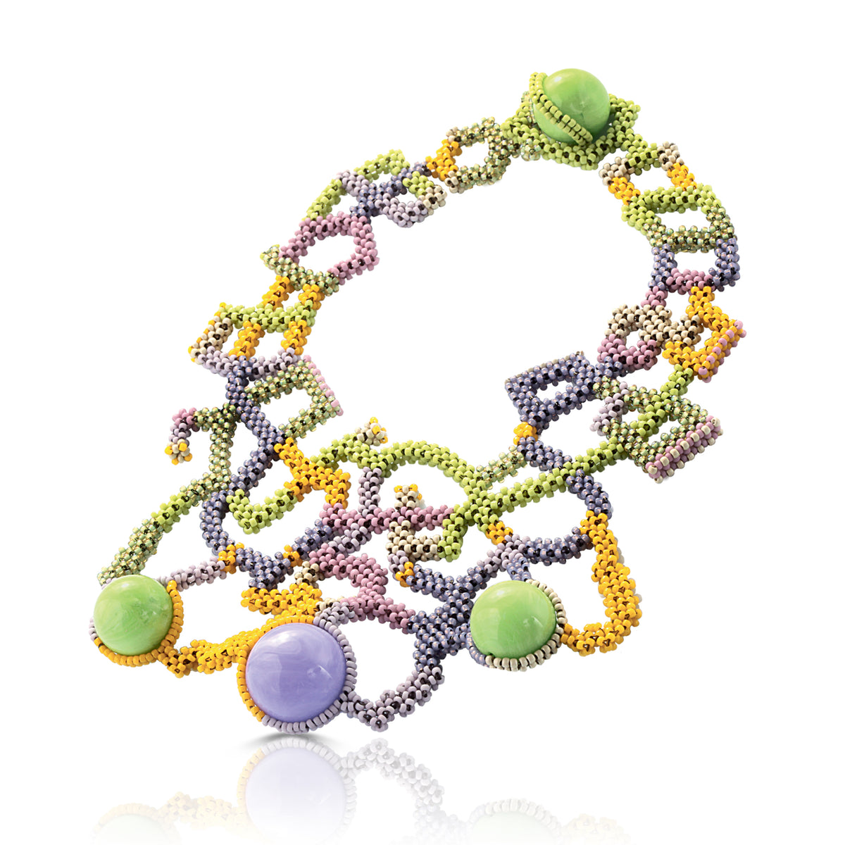 Japanese and Vintage Beads Wiener Symphony Collar Necklace I
