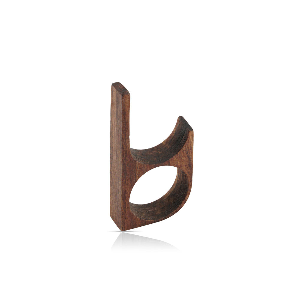 Sustainable Hornbeam Wooden Main 1 Designer Ring on IndieFaves