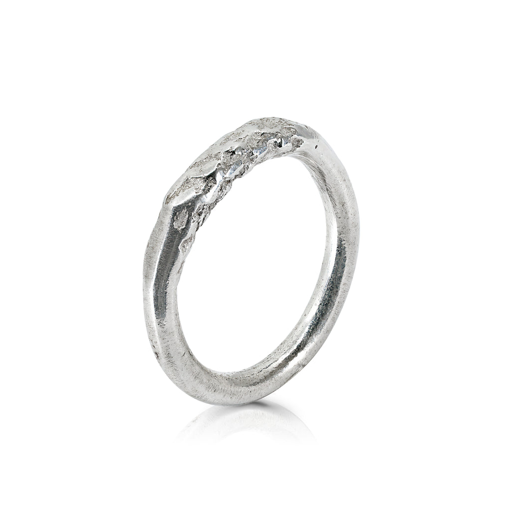 Silver-Plated Circular Rope Designer Ring on IndieFaves