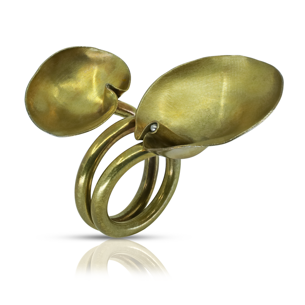 Abreme Despacio - One-Of-A-Kind Water Lily Designer Ring on IndieFaves