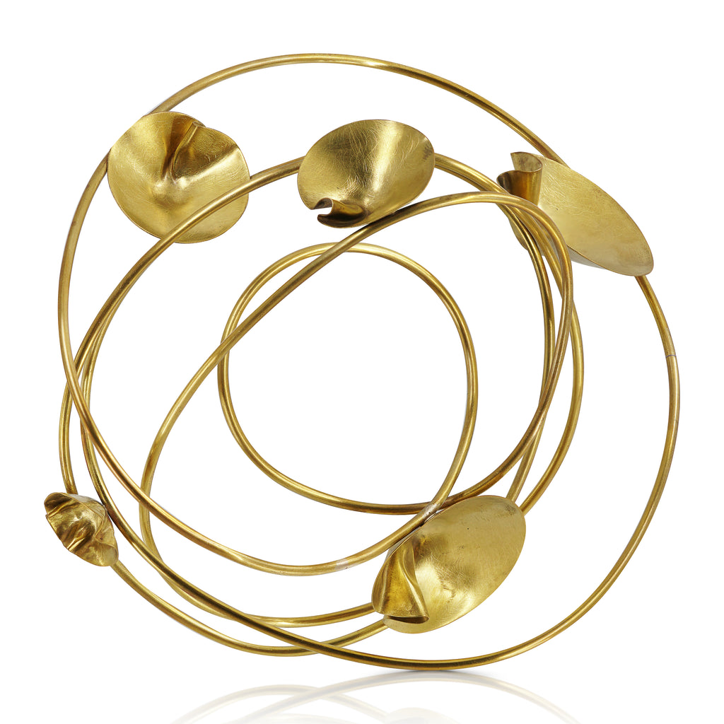 Abreme Despacio - One of A Kind Brass Water Lily Designer Bracelet on IndieFaves