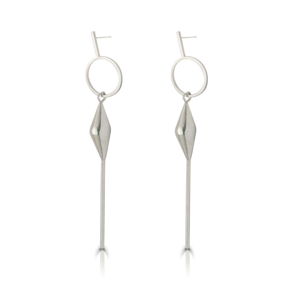 Anja Berg - Silver Closed Bell Designer Earrings on IndieFaves  