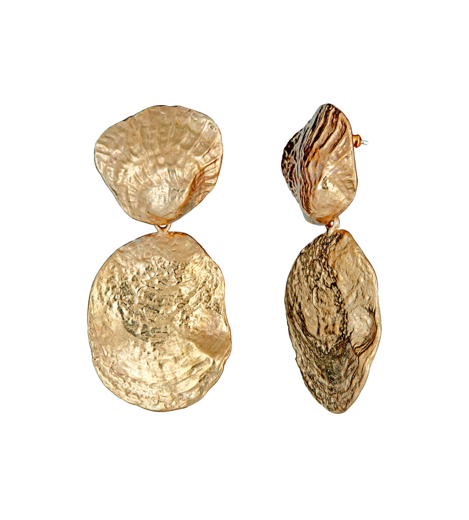 Bronze Shell Dangle Designer Earrings on IndieFaves
