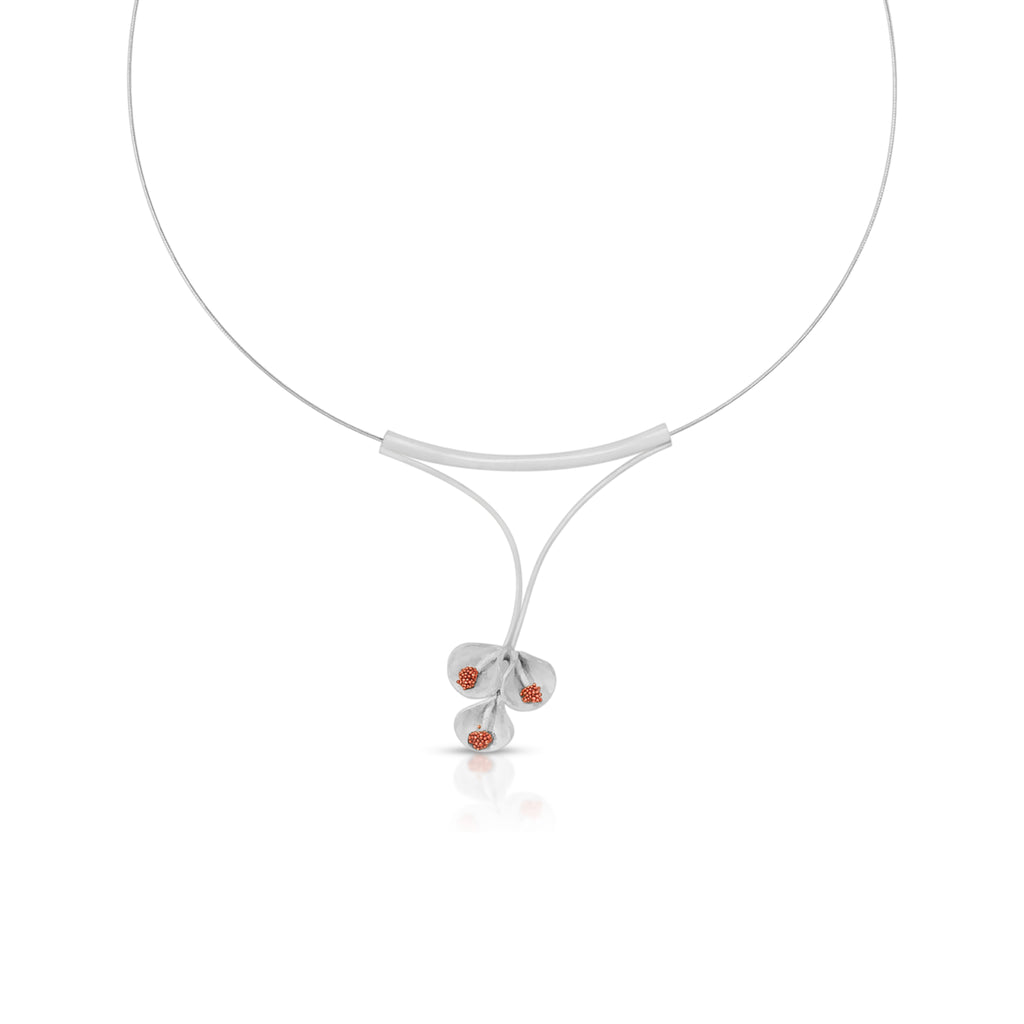 Elena Perez - Sterling Silver and Steel Calas Designer Pendant on IndieFaves