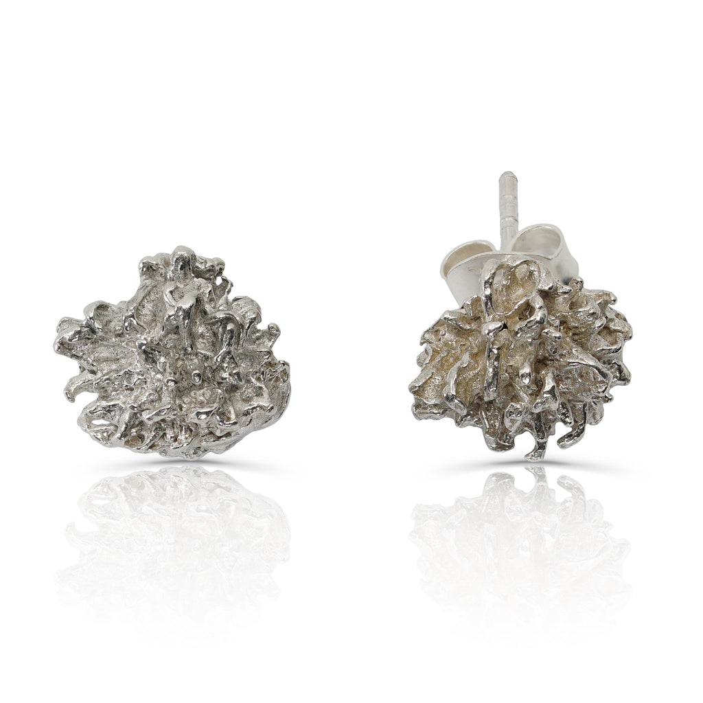 Elena Perez - Sterling Silver and Patina Liquidambar Designer Earrings on IndieFaves