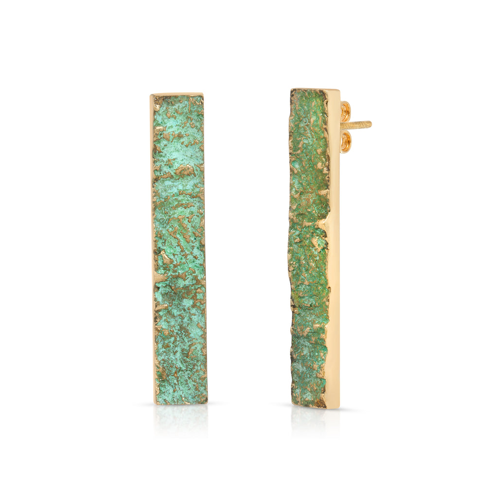 Elena Perez - Wide Moss Designer Earrings on IndieFaves