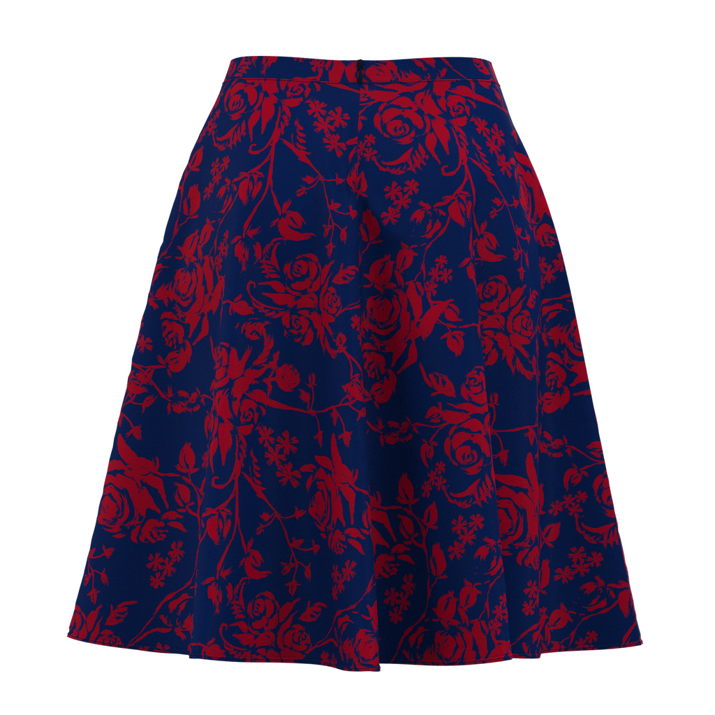 Flare Skirt Florals Cotton