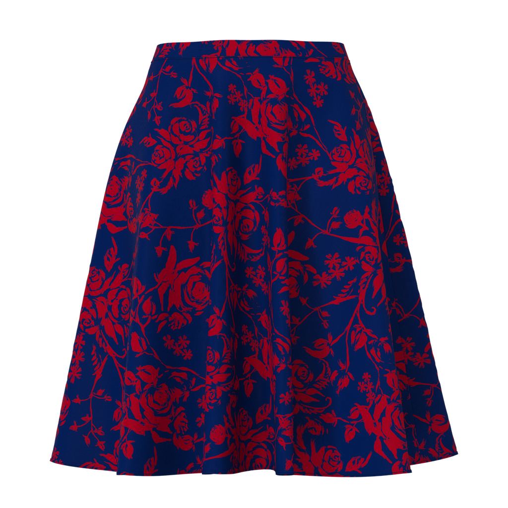 Flare Skirt Florals Cotton
