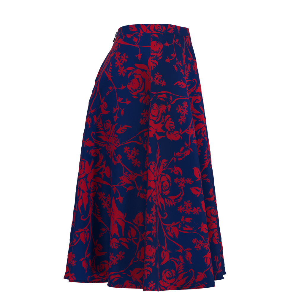 Flare Skirt Florals Cotton