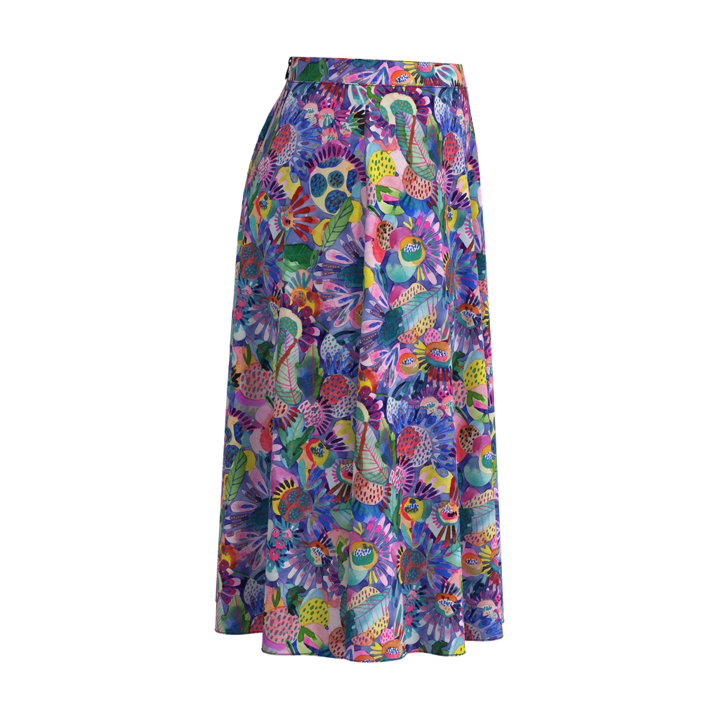 Flare Skirt Folk In Spandex Crepe Right on IndieFaves