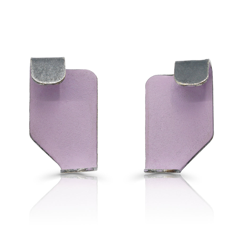 Gemma Canal - Plegs Designer Earrings Shape 6 Lilac on IndieFaves