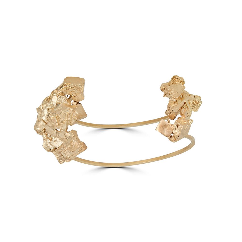 18K Gold-Plated Brass Fluorita Big Designer Bracelet on IndieFaves