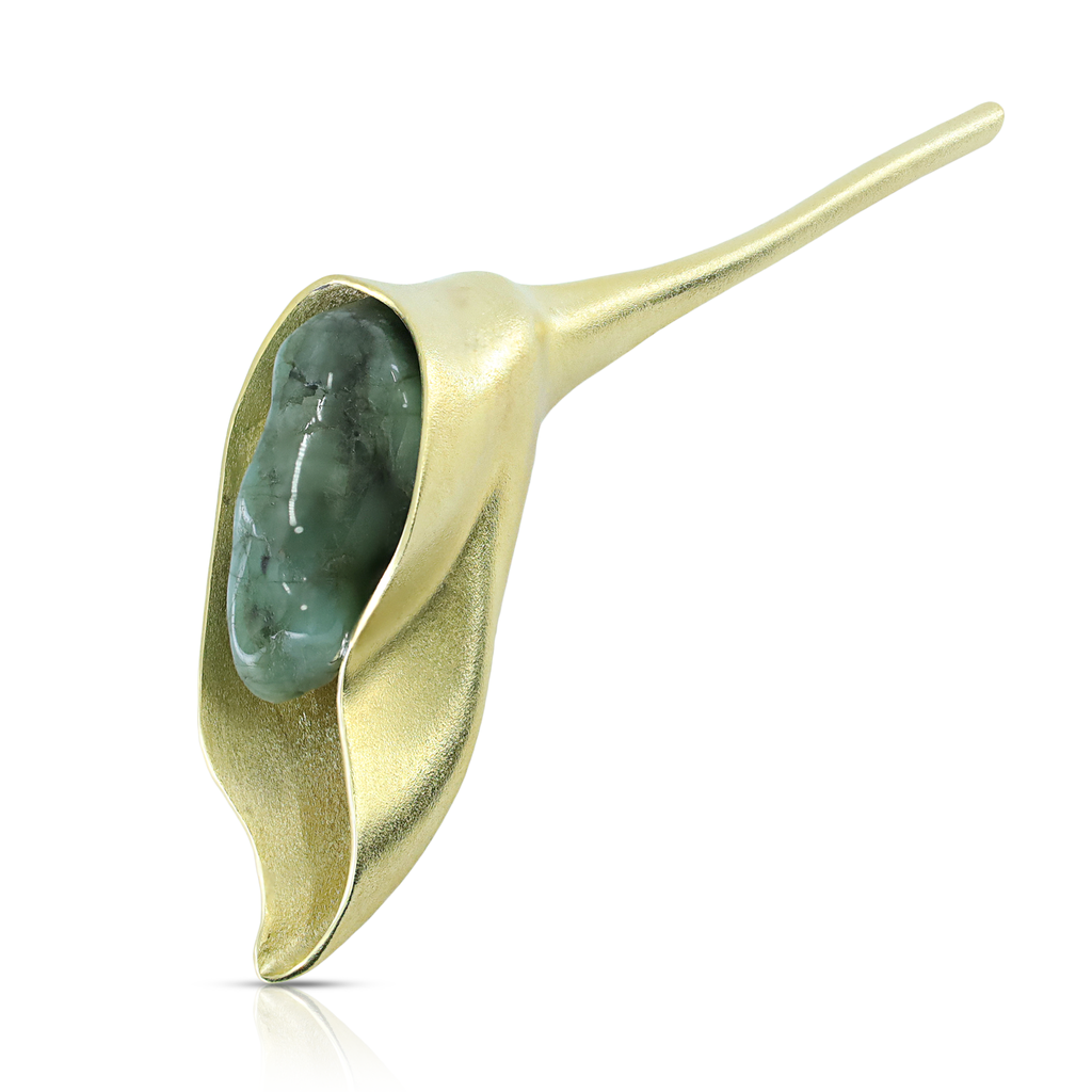 Kimah by Soraya Camacho - One-Of-A-Kind 18K Gold-Plated Designer Creek Brooch on IndieFaves
