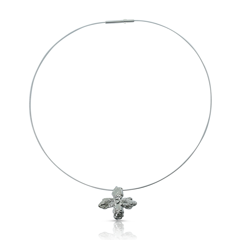 Kimah by Soraya Camacho - Silver Mustard Flower Necklace