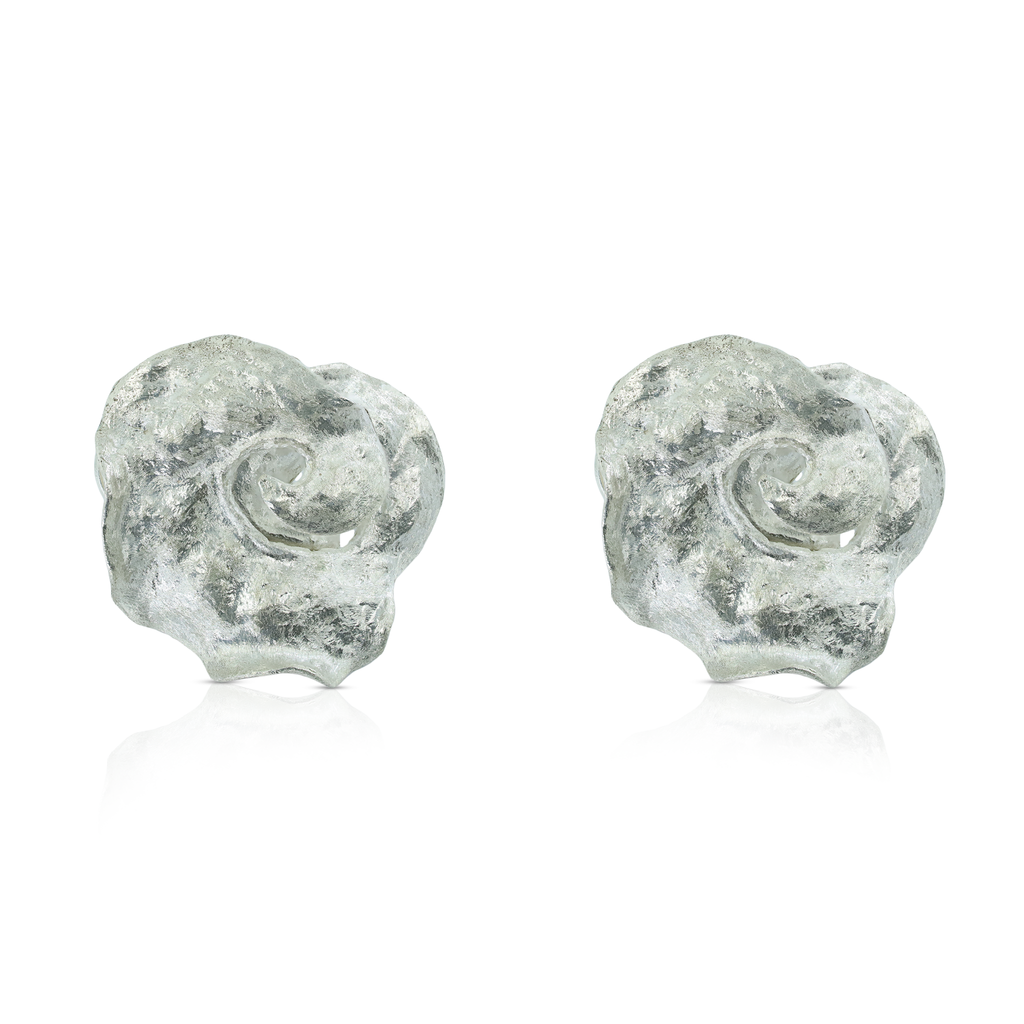 Kimah by Soraya Camacho - Silver Spiral Designer Studs on IndieFaves