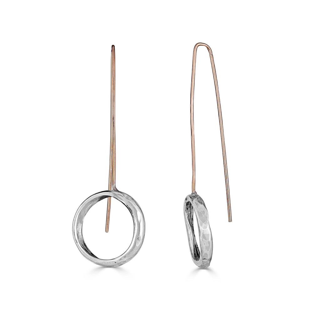 Recycled Sterling Silver Open Oval Designer Earrings on IndieFaves