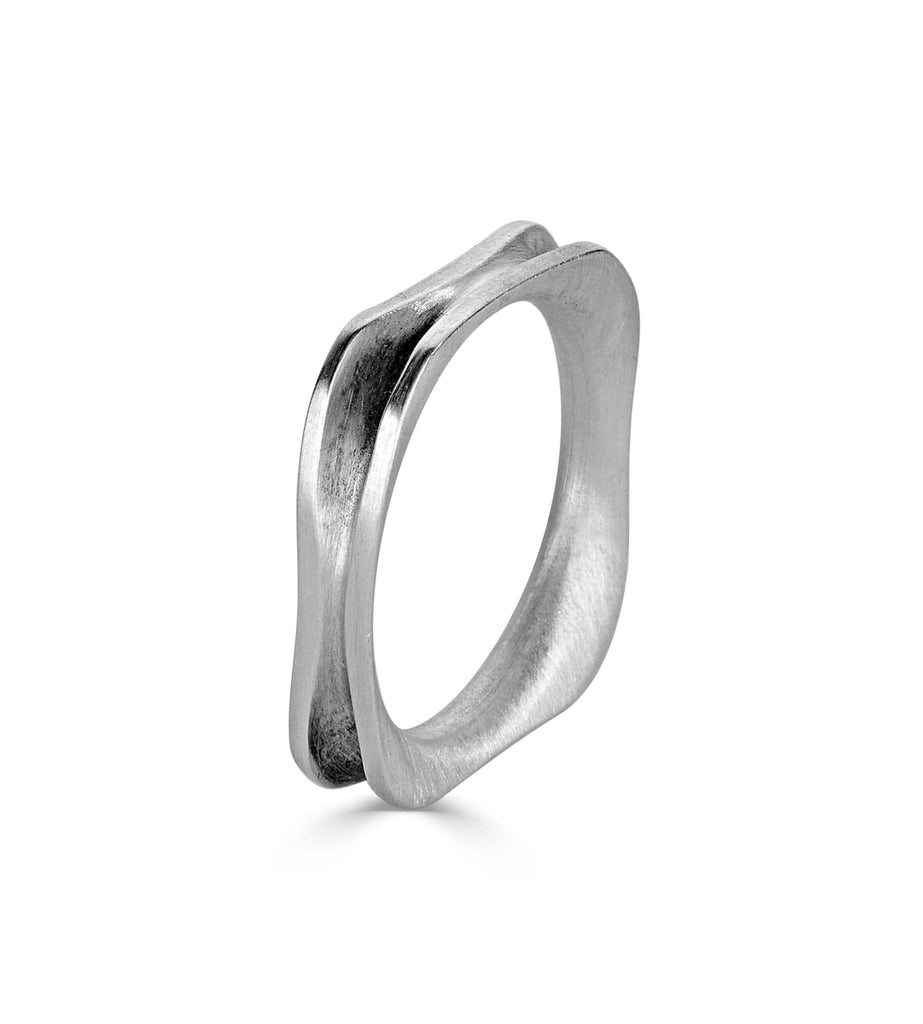 Recycled Sterling Silver Square Designer Ring on IndieFaves