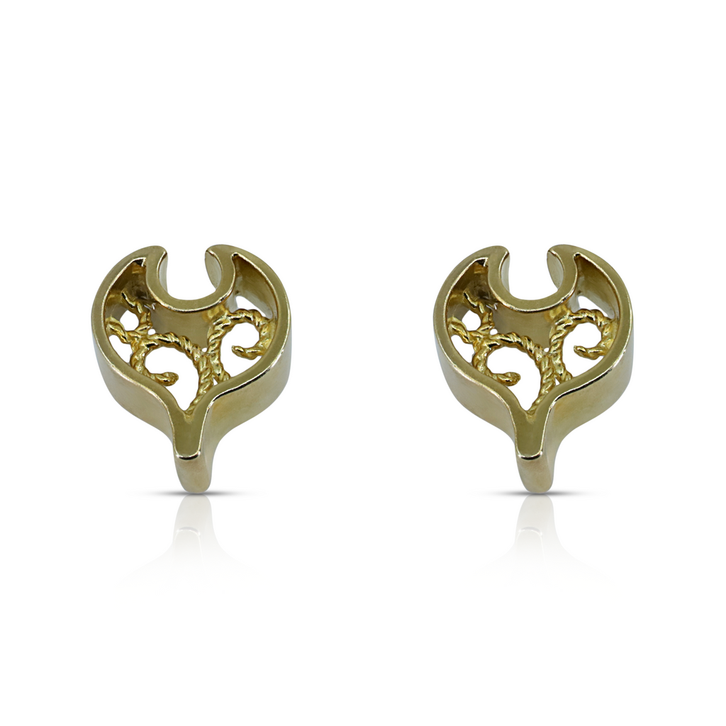 Linn Sigrid Bratland  - Geometric Gold Designer Earrings on IndieFaves