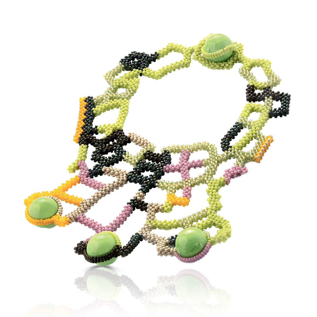 Mara Colecchia -  Japanese and Vintage Beads Montezuma Designer Collar  Necklace on IndieFaves