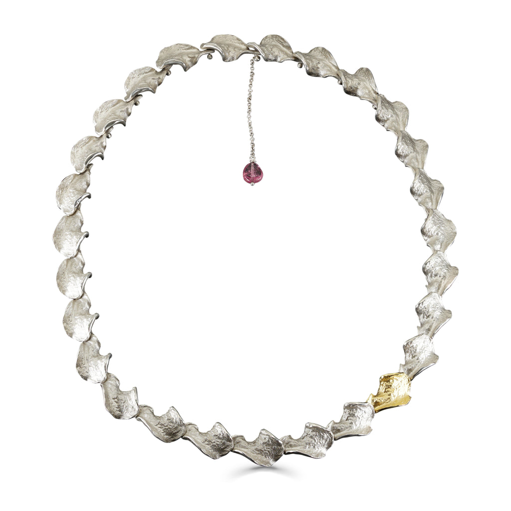 Mara Soriano - AKI Designer Necklace with Pink Tourmaline on IndieFaves