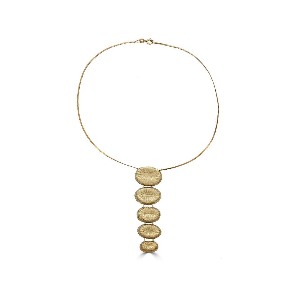 18K Gold-Plated Silver Stairs Designer Necklace on IndieFaves