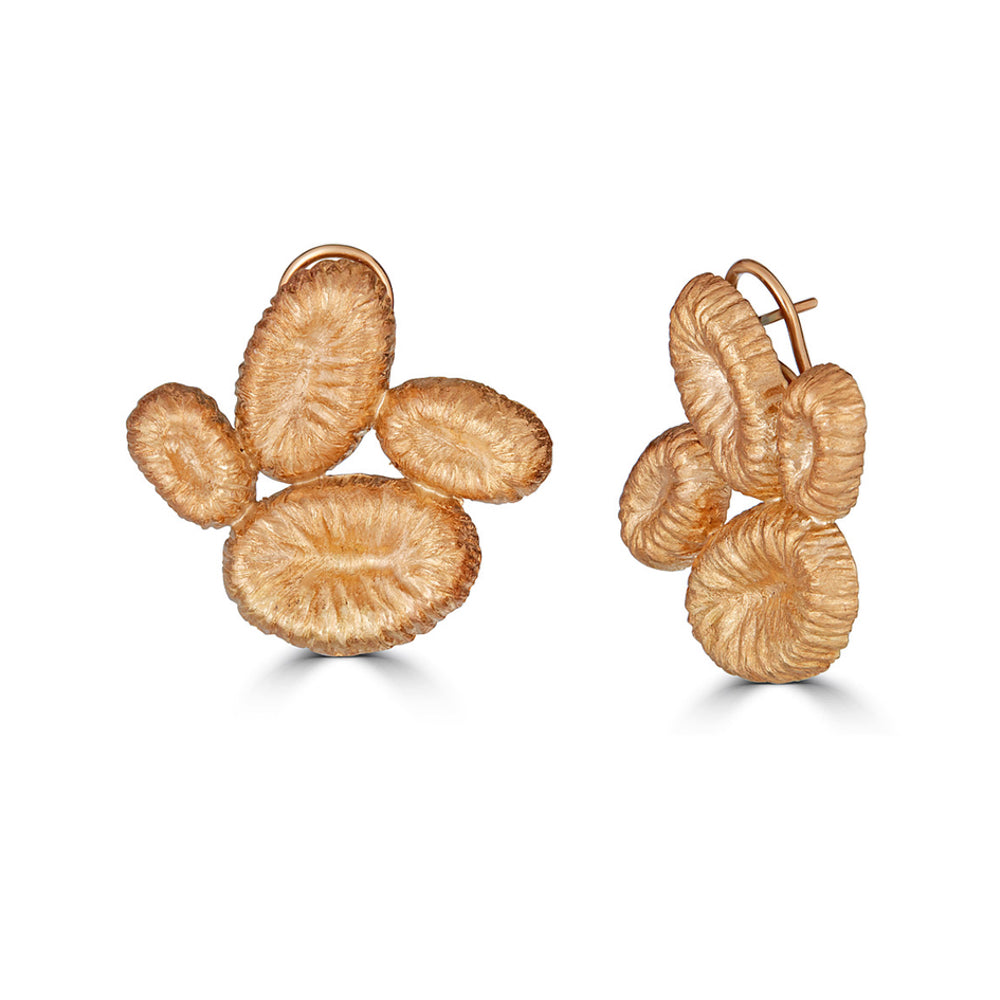 18K Gold-Plated Silver Omega Stud Designer Earrings on IndieFaves