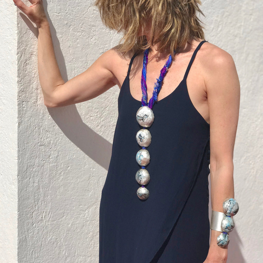 Model wearing May Ganan - The Big Dive Designer Necklace on IndieFaves