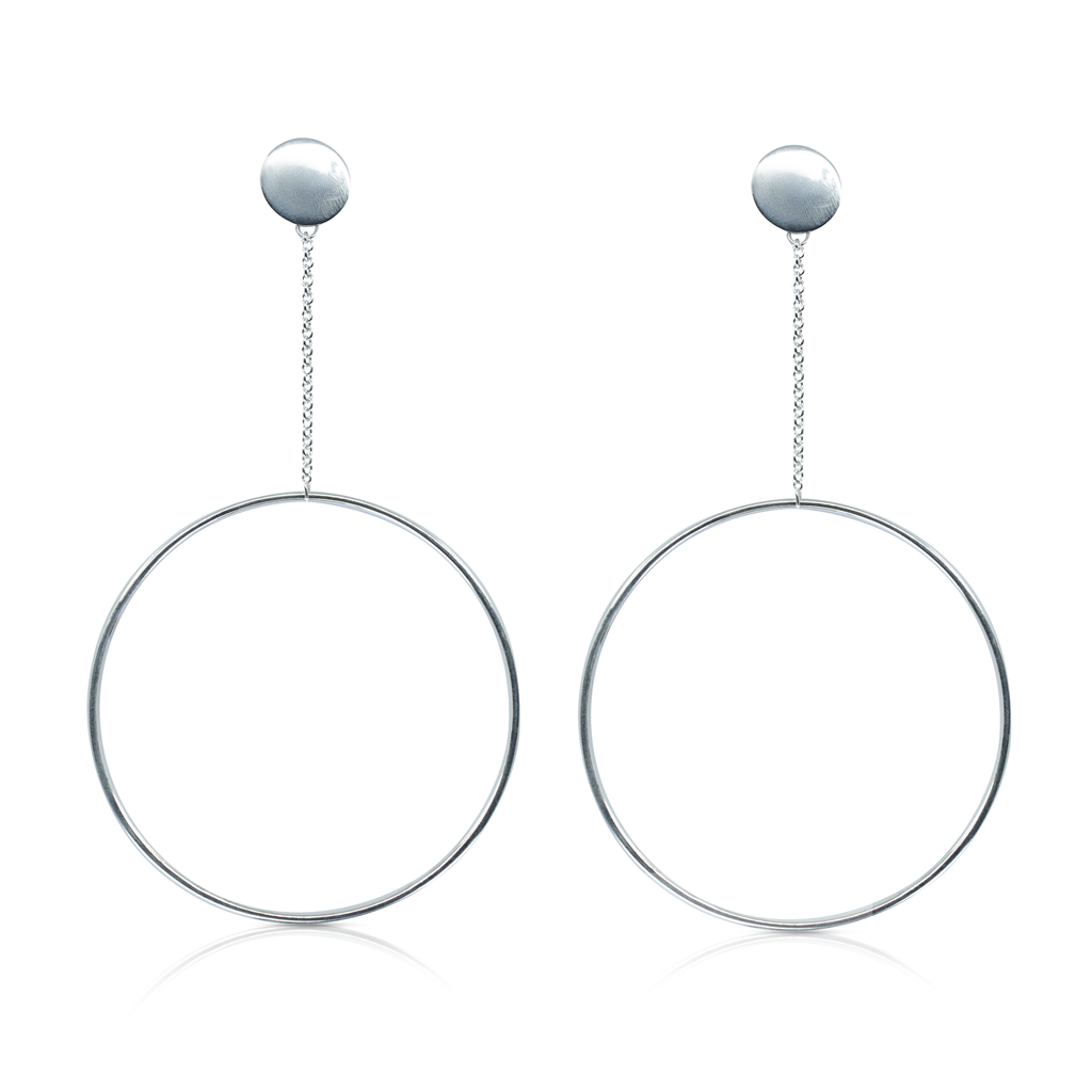 Monom Studio - Sterling Silver Oversized Circle Designer Earrings on IndieFaves