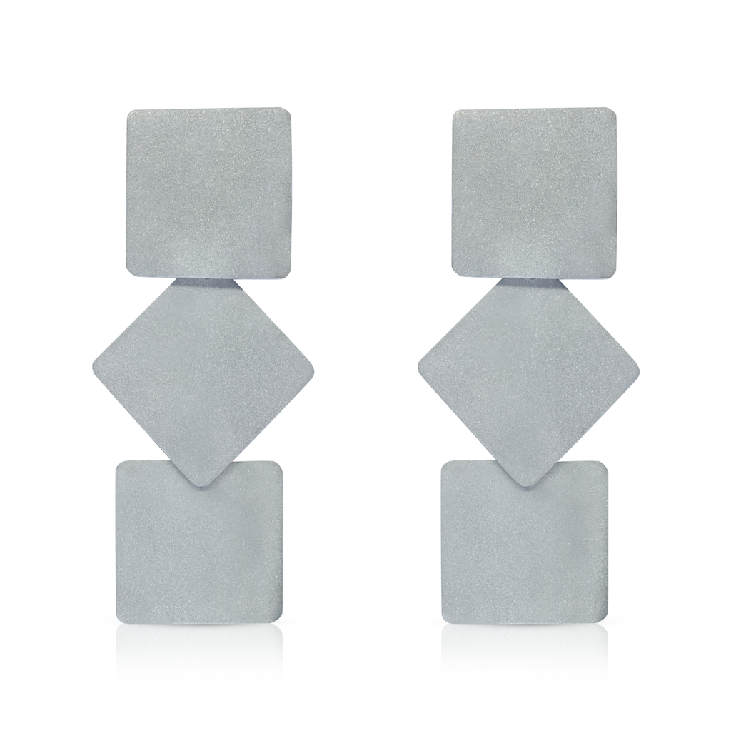 Monom Studio - Sterling Silver Triplattitude Designer Earrings on IndieFaves