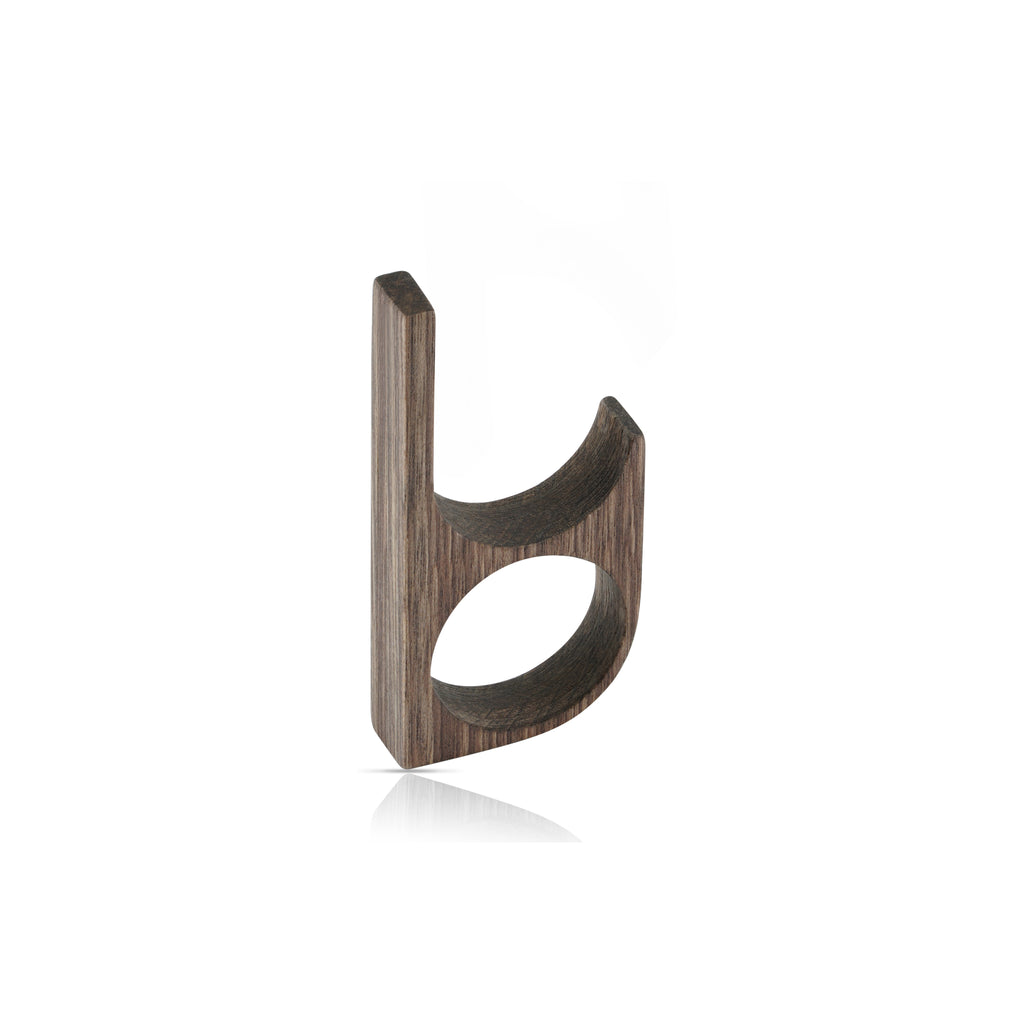 Sustainable BirchWood Brown Wooden Main 1 Designer Ring on IndieFaves