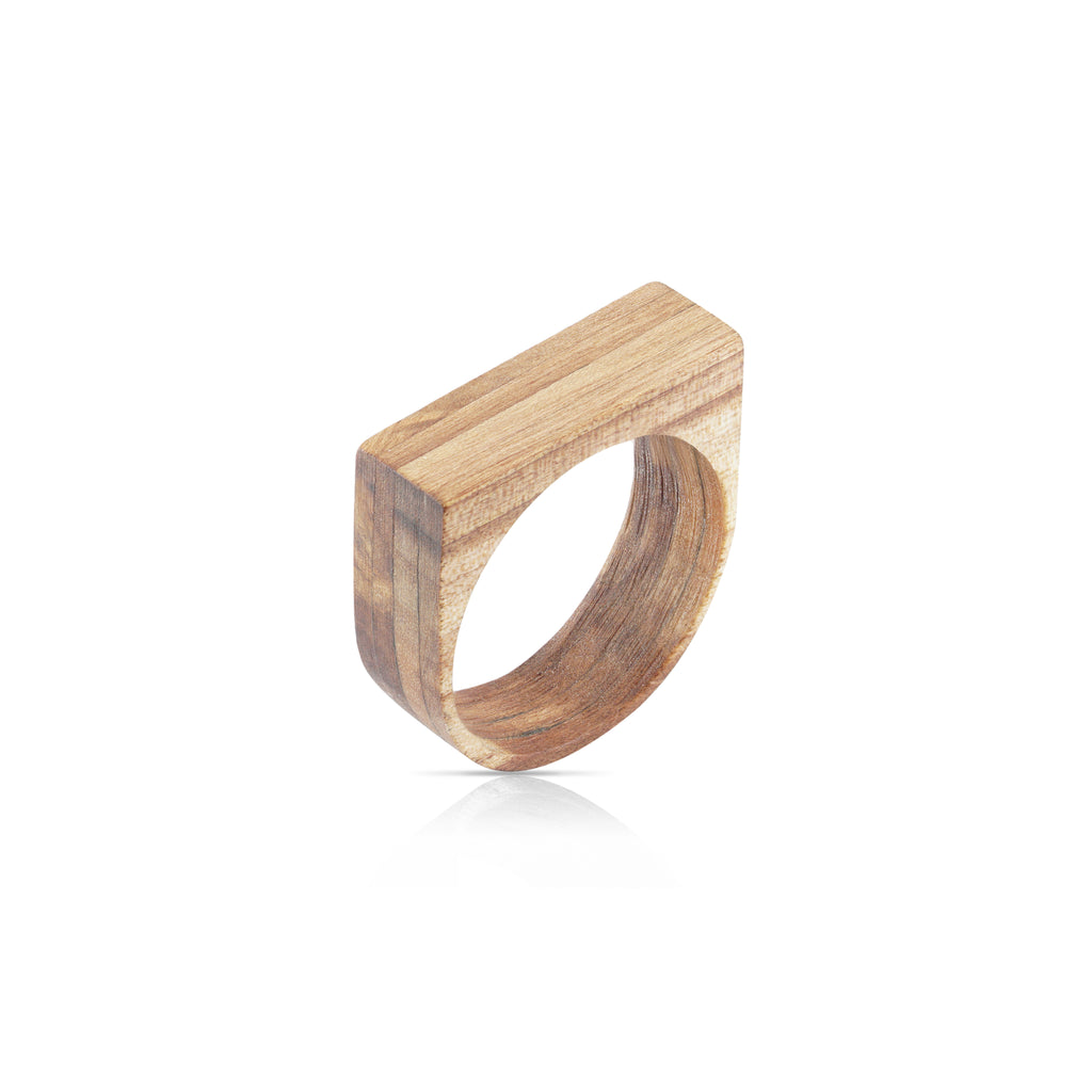 Sustainable Hornbeam Wooden Main 2 Designer Ring on IndieFaves