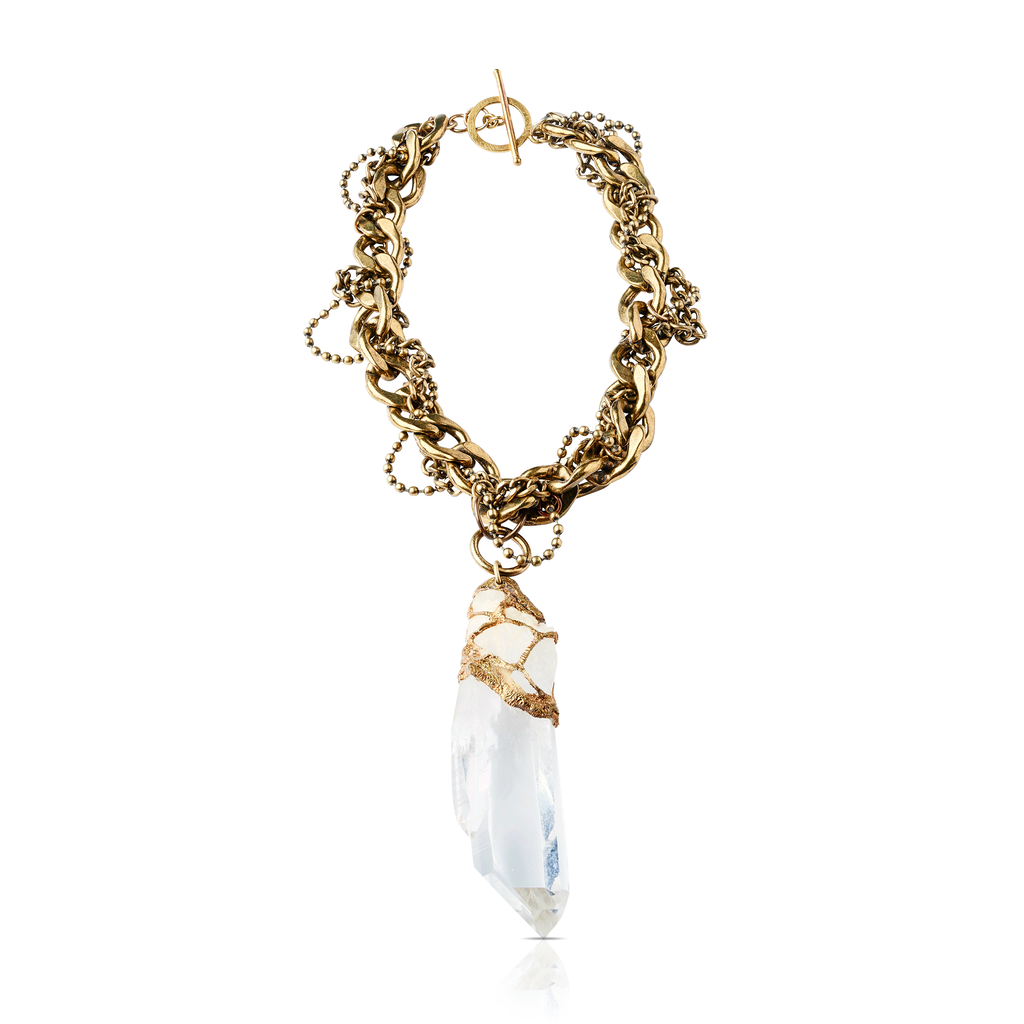 Pauletta Brooks - Colombian Quartz Crystal Designer Necklace With Vintage Chain on IndieFaves