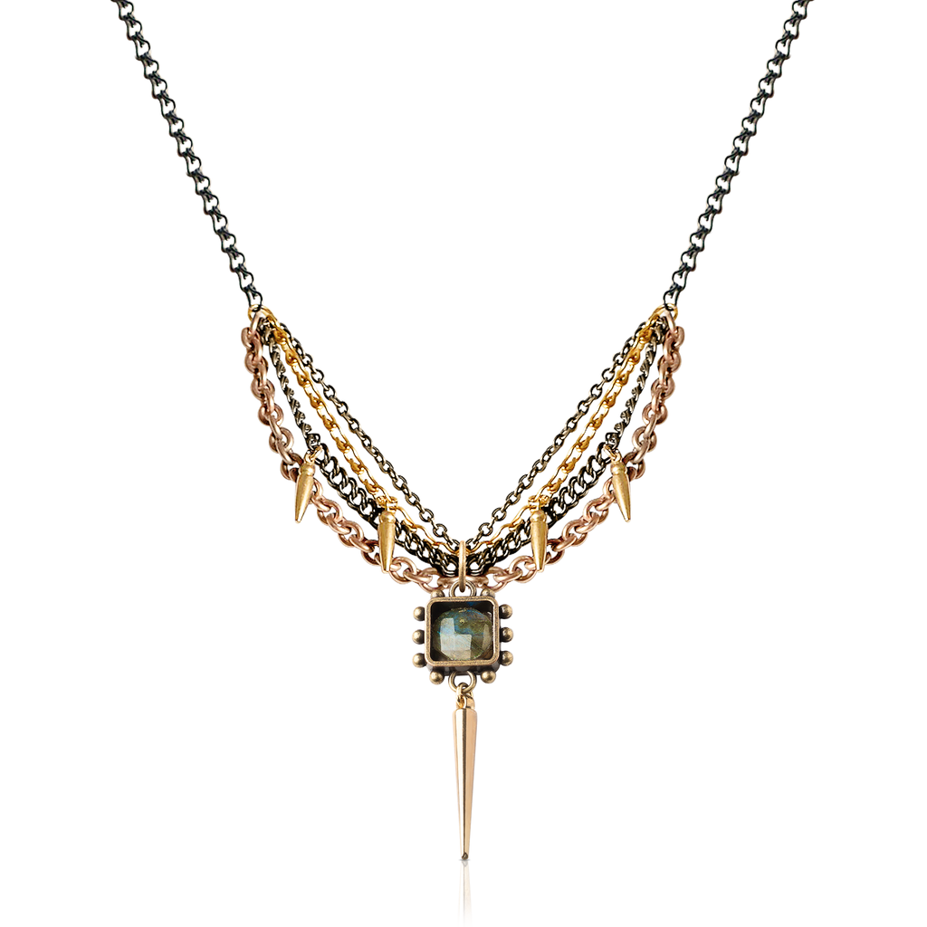 Pauletta Brooks - Labradorite Stone Designer Necklace With Charms on IndieFaves