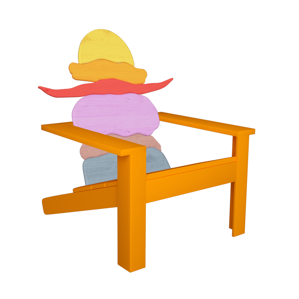 Yellow Back Orange Dessert Sunrise Chair 