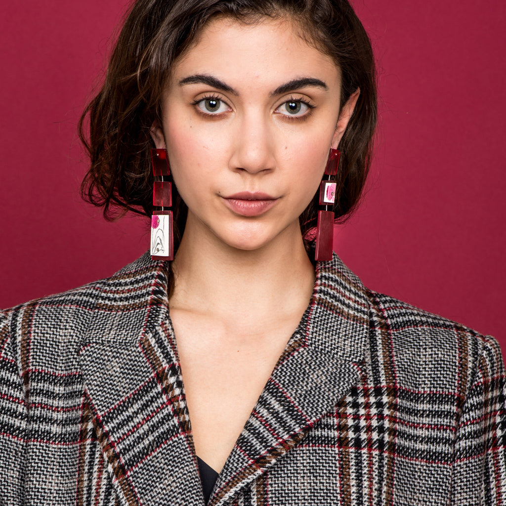 May Ganan - Hand-painted Dangle Designer Earrings on IndieFaves