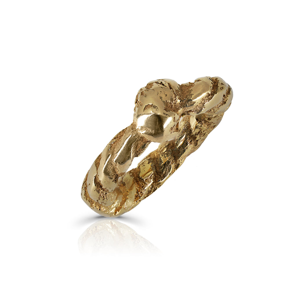 Gold Thick Rope Designer Ring on IndieFaves